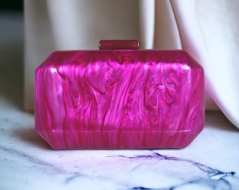 New Trendy Luxury Fuchsia Pink Clutch Bag | Fuchsia Evening Clutch | prom Clutch | Wedding Clutch Bag | Bridesmaid Clutch | Pink Evening Bag