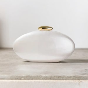 White Pearly Luxury Wedding Clutch Bag | Acrylic Clutch Bag | Evening Clutch | White Prom Clutch | Party Clutch | Trendy Bridesmaid Clutch