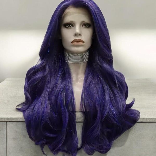 Womens Tinsel Tina Wig Aqua Wigs Female Halloween Costume
