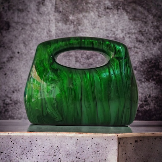 Jade green clutch bag sale