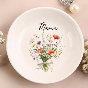 Plato de anillo de pareja personalizado, regalo de compromiso personalizado, regalo para la novia y el novio, soporte de joyería, idea de regalo inicial para parejas, regalo de aniversario