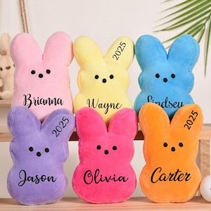 Personalisiertes Geschenk, Personalisierter Oster-Peep, Osterkorbfüller, Osterhase Plüsch, Geschenk für Mädchen und Jungen, Ostergeschenke, Ostergeschenk für Kinder