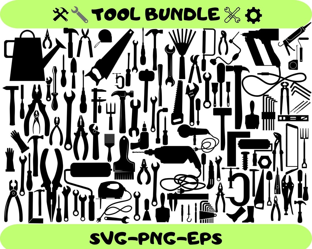 Tool Svg Bundle, Tools Svg, Hand Tool Svg for Cricut, Tools Clipart ...