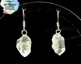 Quartz Crystal Earrings - Handmade in Colorado - 25-368