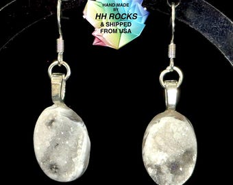 Druzy Agate Earrings - Handmade in Colorado - 25-362