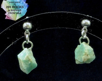 Amazonite Earrings - Handmade in Colorado - 25-372