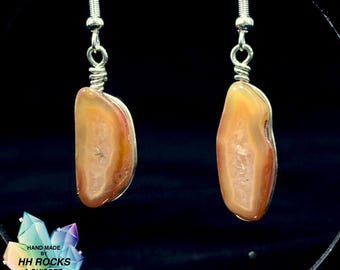 Malawi Agate Earrings - Handmade in Colorado - 25-376