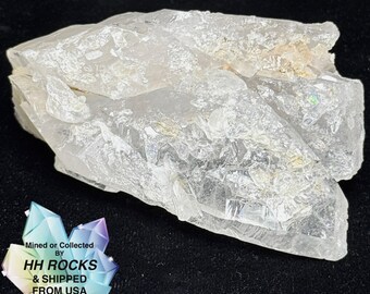 Quartz Crystal Hand Dug in Arkansas - Reheal, Sugar, Growth Lines and Rainbows - Includes stand - 25-320