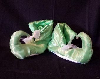 Satin Elf Slippers- Kid's Size 7-8-Available to ship in 48hrs