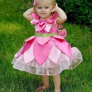 Vestido de hada de flores rosa para niña - Bebé/niña pequeña