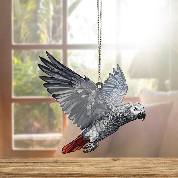 African Wall Hanging - Etsy - Hanging Bird Accessories For African Greys