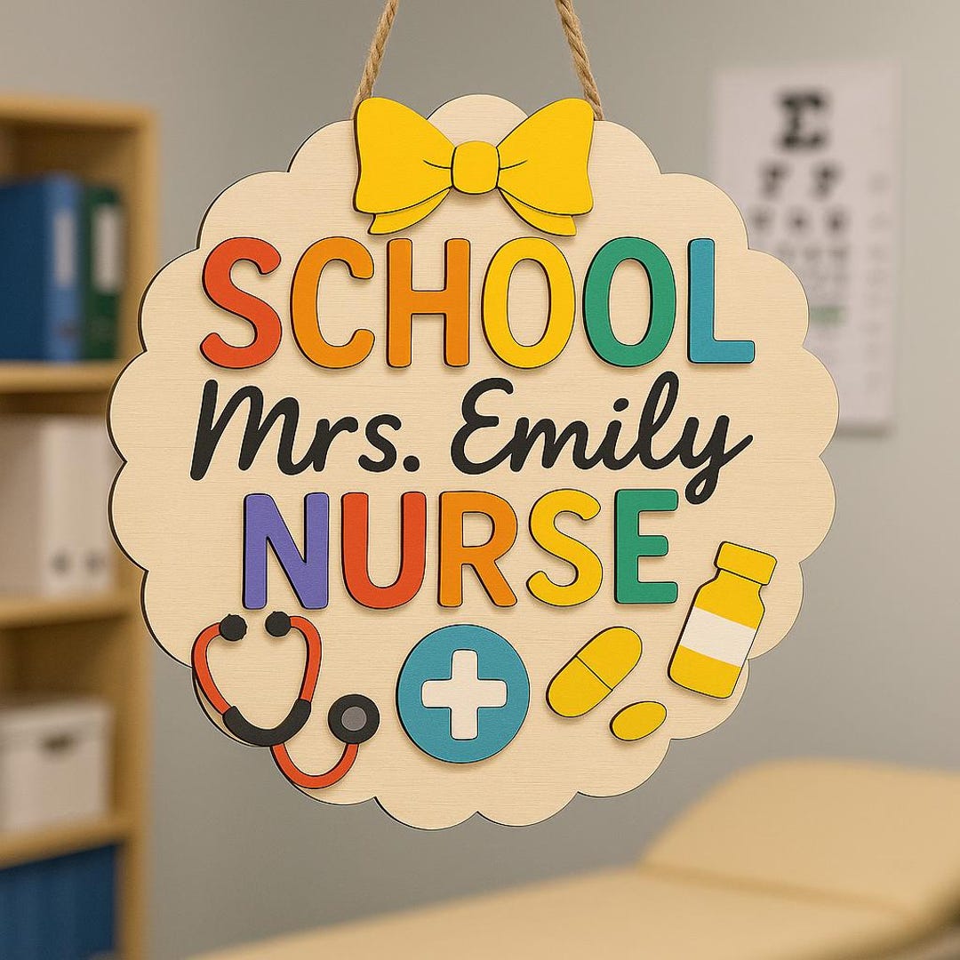 Custom School Nurse Door Sign – Personalized Nurse Office Sign – Nurse ...