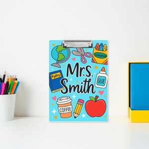 Personalized Teacher Clipboard: Custom Acrylic School Supplies