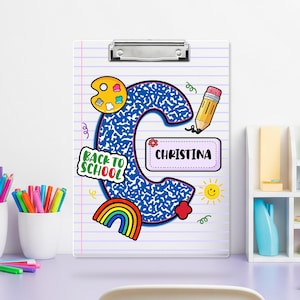 Personalized Teacher Gifts, Acrylic Clipboard With Teacher Name, Teacher Clipboard, Teacher Appreciation Gifts, Teacher Initial Name Gift
