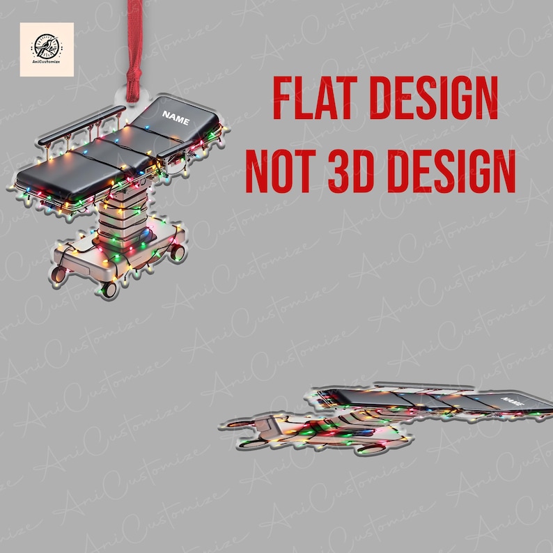 Personalized Operating Table General Surgery Christmas Ornament