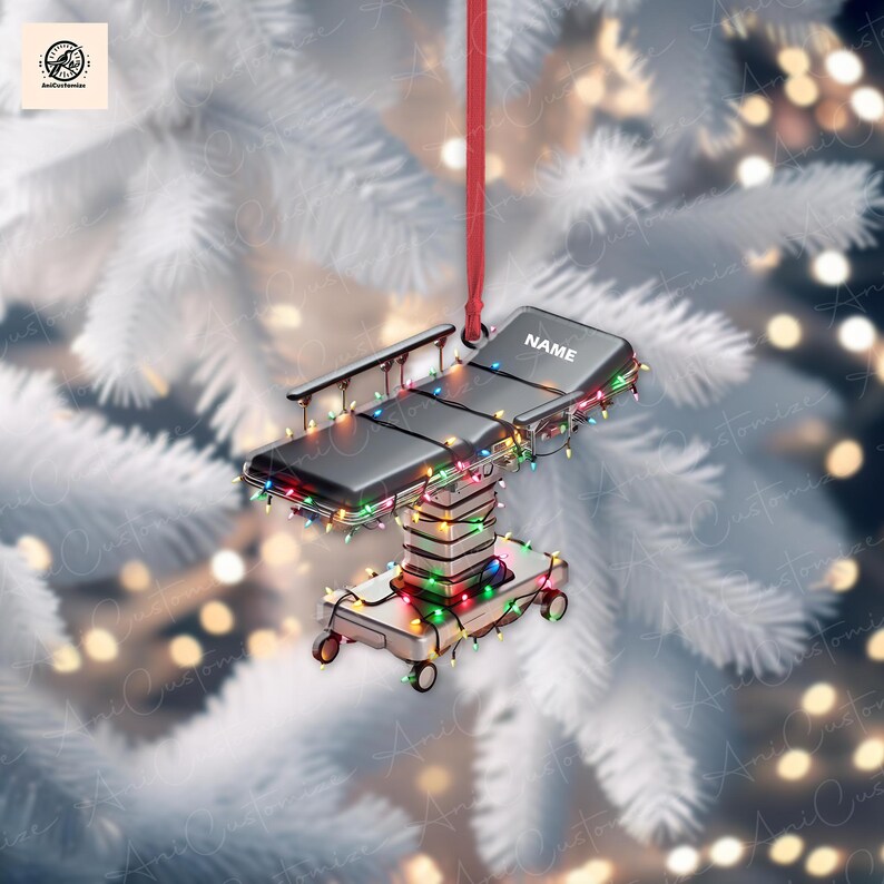 Personalized Operating Table General Surgery Christmas Ornament