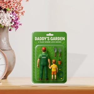 Bloque acrílico personalizado de jardinería para papá, regalo personalizado para el Día del Padre, placa personalizada de jardinería para papá con herramientas, el mejor papá del mundo, papás con dedos verdes