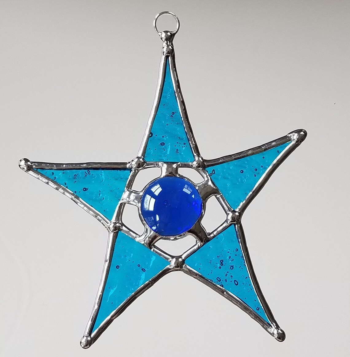Stained Glass Star Ornament Suncatcher Etsy