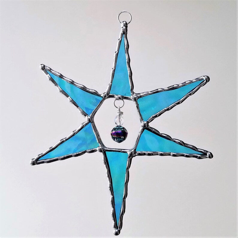 Stained Glass Star suncatcher ornament