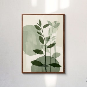 Cat Art Prnt Watercolor Cat And Plant Wall Art Housewarmng Gft