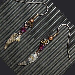 Little Wings... Earrings of Angelic endearment.  Handmade in my Jordan Valley Studio.