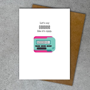 Kultige 90er Jahre Karte | Karte zum Abschied | Lustige Karte zum Abschied | Abschied | Sofortdownload | Lustig Printable | 90er Jahre Karte | 5x7 und 5.5x8.5 Karte