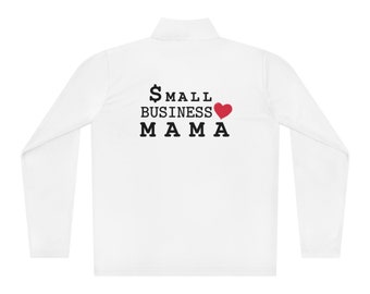 Small Business Mama Pullover mit Viertelreißverschluss (nur Rückseitenbild)