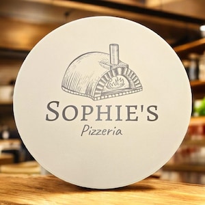 Personalized 12&quot; Pizza Stone – Custom Baking Stone for Oven & Grill – Engraved Pizza Gift – Crispy Crust Pizza Maker