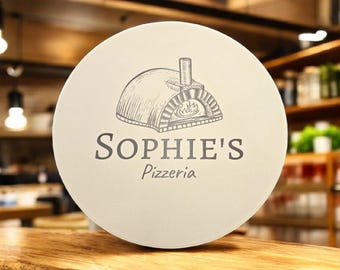 Personalisierter 12-Zoll-Pizzastein - Backstein für Ofen & Grill - Personalisiertes Pizzageschenk - Personalisierter Pizzastein