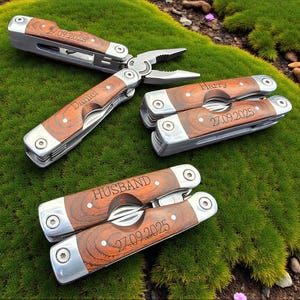Personalized Engraved Multitool with Pouch – Custom Gift for Him | Camping, Fishing, DIY, Groomsmen, Father’s Day
