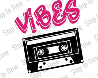 Vibes Cassette Tape Cut File – SVG for Cricut (Digital Download)