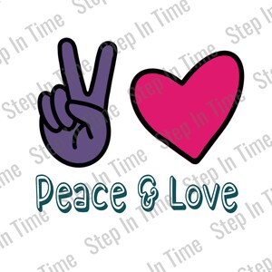 Peace and Love Digitale Schnittdatei SVG für Cricut Silhouette Brother oder andere Schneidemaschinen