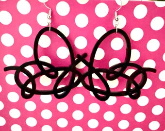 K-Pop Inspired Love Yourself Black Acrylic Earrings