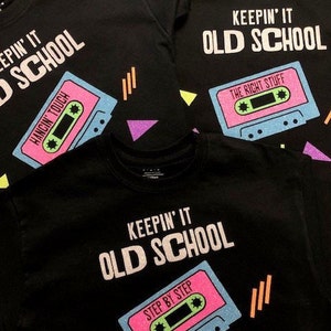 Retro 80s Mix Tape Shirt – Personalized Neon Glitter Design