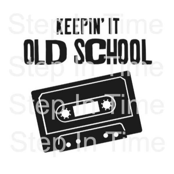 Keepin' It Old School Mix Tape Digital Cut File for Silhouette or Cricut