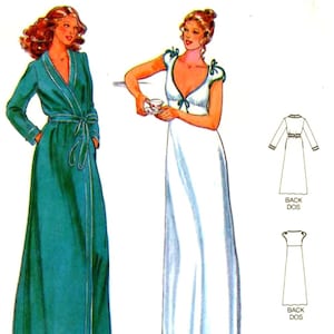 Lingerie nightgown Butterick 6370 Designer John Kloss vintage sewing pattern Bust 34 UNCUT image 1