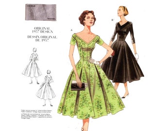 Vogue 2903 Rockabilly dress sewing pattern Re issue Evening wear UNCUT Size 6 to 10