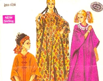 Simplicity 8354 boho caftan pattern 60s sewing pattern UNCUT retro mod hippie hipster pattern