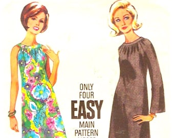 Butterick 4304 60s era Mod sundress sewing pattern Retro style fashion A line cocktail dress vintage Bust 36