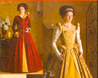 Simplicity 9256 sewing pattern Elizabethan wedding dress Historical costume Shakespeare Size 6 to 12 UNCUT