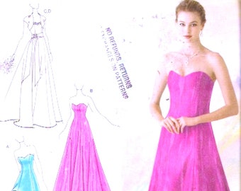 Formal gown bolero Simplicity 2400 Sewing pattern Designer Jessica McClintock party dress Sz 4 to 12 UNCUT