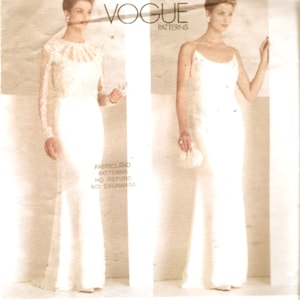 Vogue 2065 sewing pattern Designer evening gown or wedding dress Classic Sz 12 to 16 UNCUT