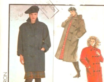 Duffle coat Style 1151 sewing pattern womens teens winter wear Size Petite UNCUT