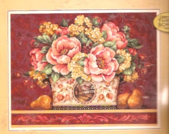 Peony Tapestry kit Dimensions 20019 Gold Collection Crafts flower lover DIY Needlepoint Unused