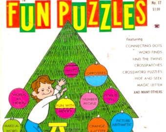 70s Childrens fun Puzzles Christmas Edition Vintage UNUSED kids Entertainment Holidays