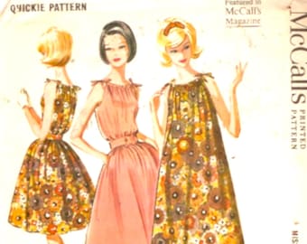 Sweet 60s McCalls 6712 dress vintage sewing pattern Size 12 evening entertainment UNCUT