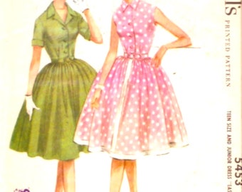 McCalls 5453 Vintage 60s sewing pattern bridesmaid dress Bust 34 UNCUT