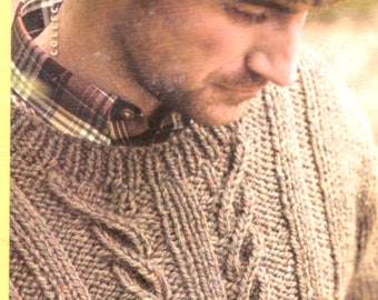 Mens sweaters hats vests scarves Knitting booklet Norah Gaughan designs Berroco patterns