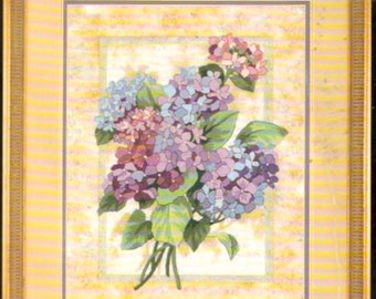 Floral Hydrangea Elegance kit Dimensions 1527 Gold Collection home Decor crewel  kit garden lover DIY kit Unused