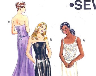 Prom Grad Dress Evening wear New Years party gown sewing pattern Kwik Sew 3060 Sz XS to XL UNCUT